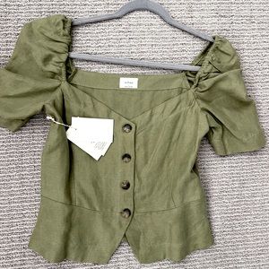 Wilfred Short Sleeve Linen Blouse
